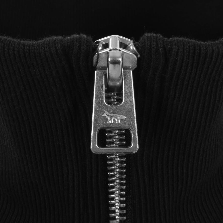 Maison Kitsune Half Zip Sweatshirt Black | Mainline Menswear